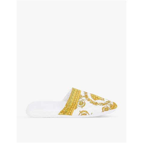 slipper versace|Versace bedroom slippers.